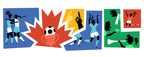 Google Doodle Women's World Cup 2015 Final USA vs Japan