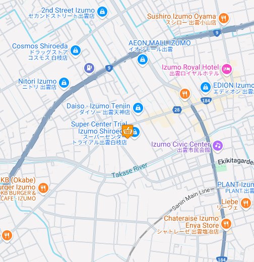 スーパーセンタートライアル 出雲白枝店 Google マイマップ