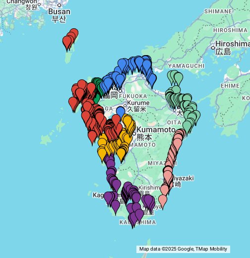釣るるん 九州 釣り場情報 九州マップ Google マイマップ