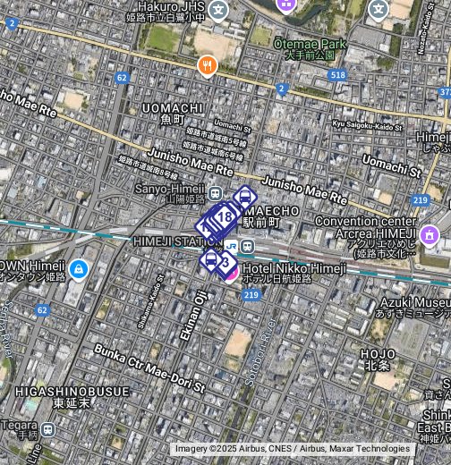 姫路駅バスターミナル「のりば番号マップ」 Google マイマップ